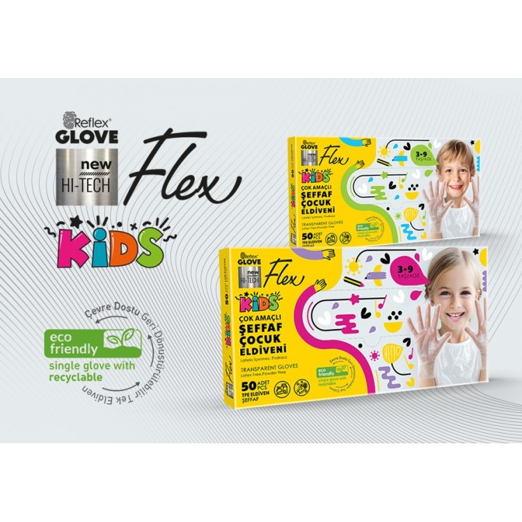 Reflex Flex Kids Çok Amaçlı Şeffaf Çocuk Eldiveni